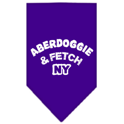 Aberdoggie Ny Screen Print Bandana Purple Large Default Title