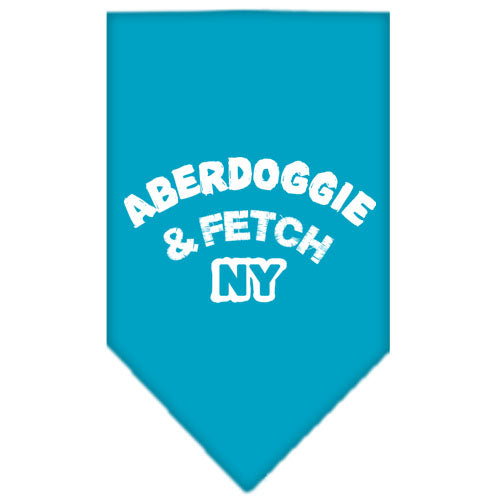 Aberdoggie Ny Screen Print Bandana Turquoise Large Default Title