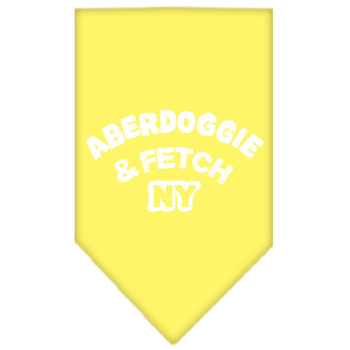 Aberdoggie Ny Screen Print Bandana Yellow Large GreatEagleInc