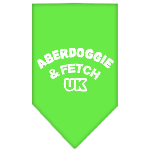 Aberdoggie Uk Screen Print Bandana Lime Green Large GreatEagleInc