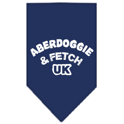 Aberdoggie Uk Screen Print Bandana Navy Blue Large GreatEagleInc