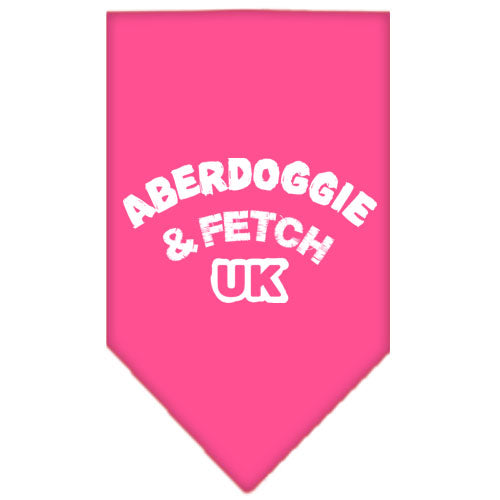 Aberdoggie Uk Screen Print Bandana Bright Pink Small GreatEagleInc