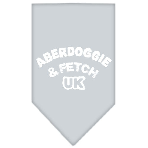 Aberdoggie Uk Screen Print Bandana Grey Small GreatEagleInc