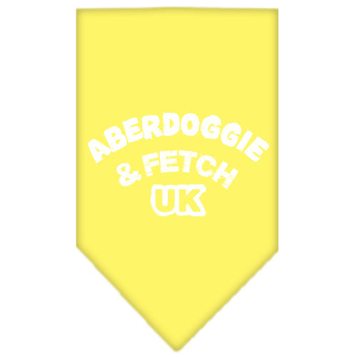 Aberdoggie Uk Screen Print Bandana Yellow Small GreatEagleInc