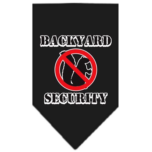 Backyard Security Screen Print Bandana Black Large GreatEagleInc