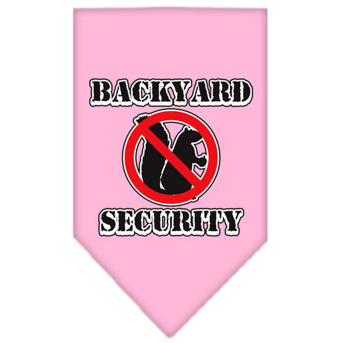 Backyard Security Screen Print Bandana Light Pink Large GreatEagleInc