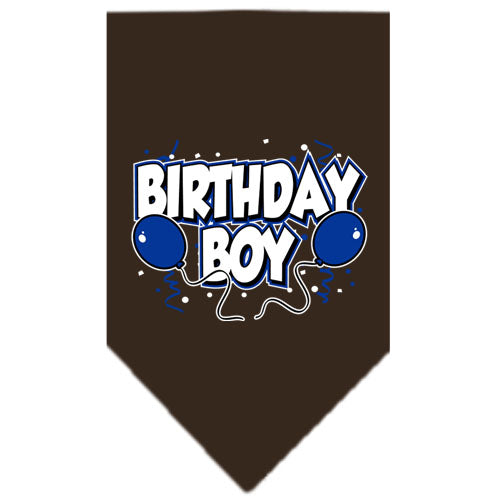 Birthday Boy Screen Print Bandana Cocoa Large GreatEagleInc