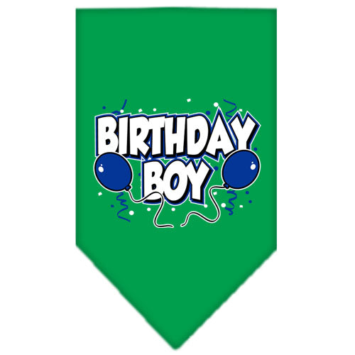 Birthday Boy Screen Print Bandana Emerald Green Large GreatEagleInc