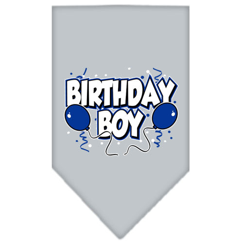 Birthday Boy Screen Print Bandana Grey Large GreatEagleInc