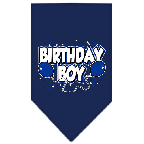 Birthday Boy Screen Print Bandana Navy Blue Large GreatEagleInc