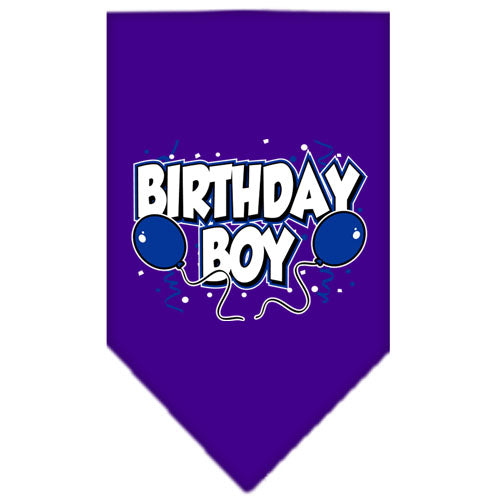 Birthday Boy Screen Print Bandana Purple Large GreatEagleInc