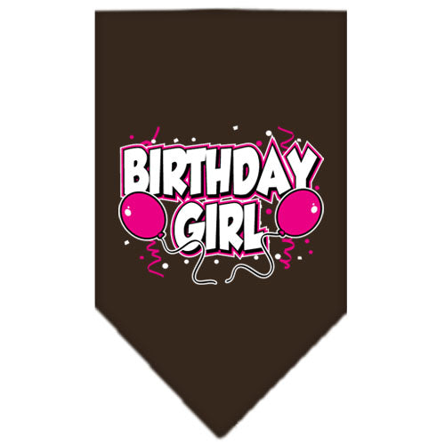 Birthday Girl Screen Print Bandana Cocoa Large GreatEagleInc
