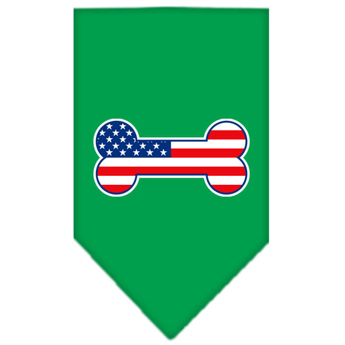 Bone Flag American Screen Print Bandana Emerald Green Large Default Title