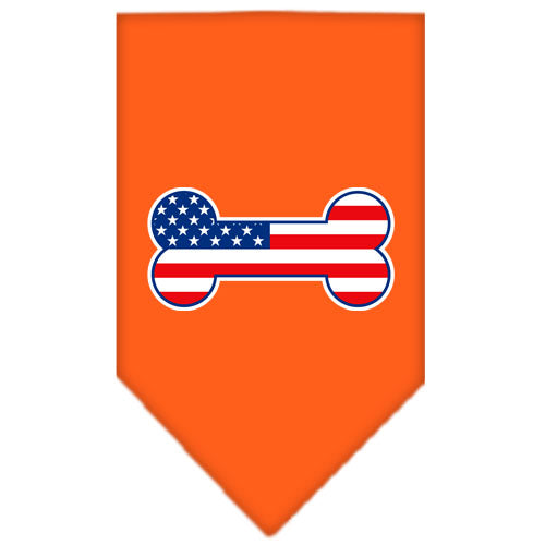 Bone Flag American Screen Print Bandana Orange Large Default Title