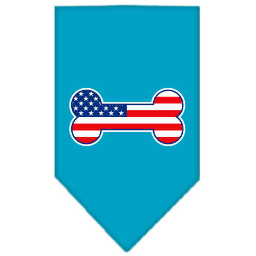 Bone Flag American Screen Print Bandana Turquoise Large Default Title