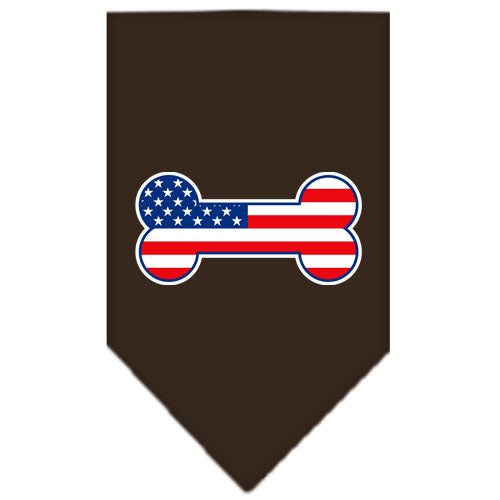 Bone Flag American Screen Print Bandana Cocoa Small Default Title