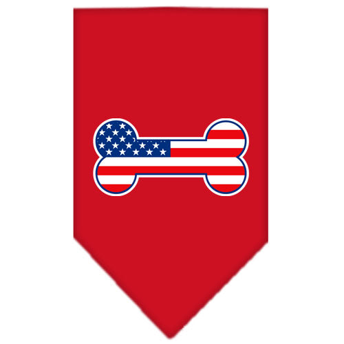 Bone Flag American Screen Print Bandana Red Small Default Title