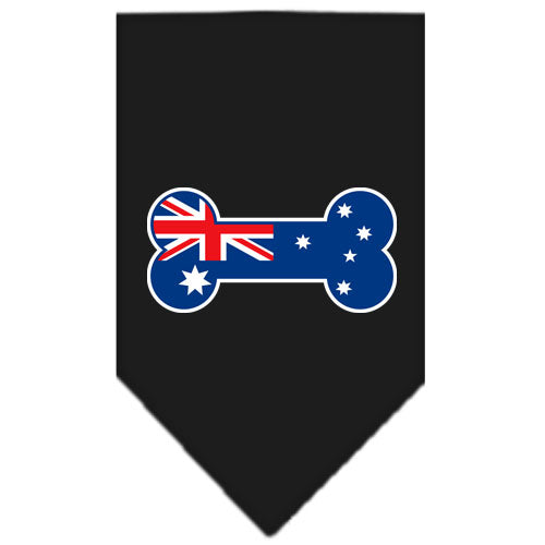 Bone Flag Australian Screen Print Bandana Black Small GreatEagleInc