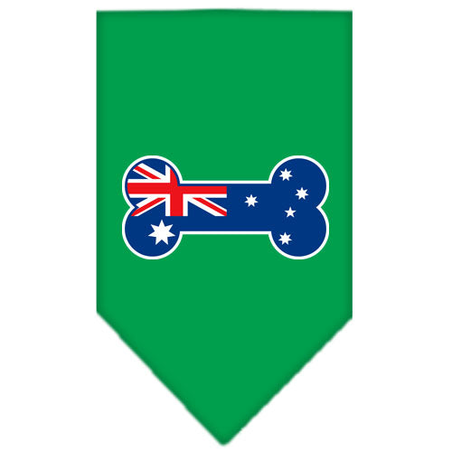 Bone Flag Australian Screen Print Bandana Emerald Green Small GreatEagleInc