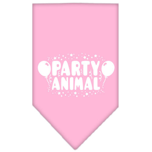 Party Animal Screen Print Bandana Light Pink Small GreatEagleInc