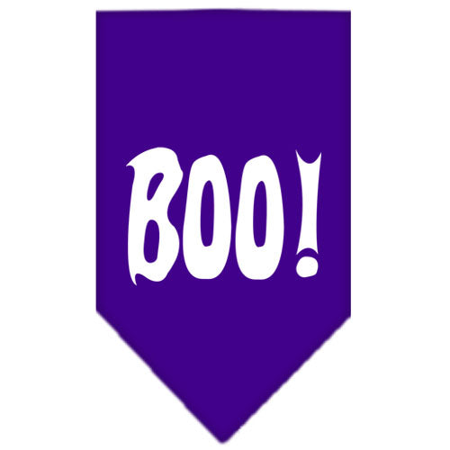 Boo! Screen Print Bandana Purple Large GreatEagleInc