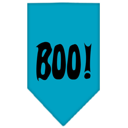 Boo! Screen Print Bandana Turquoise Large GreatEagleInc