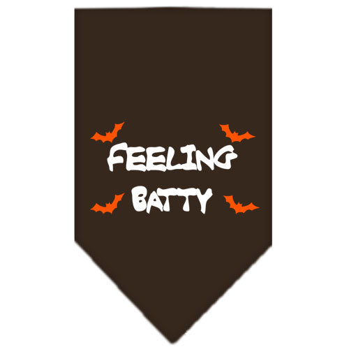 Feeling Batty Screen Print Bandana Cocoa Large GreatEagleInc