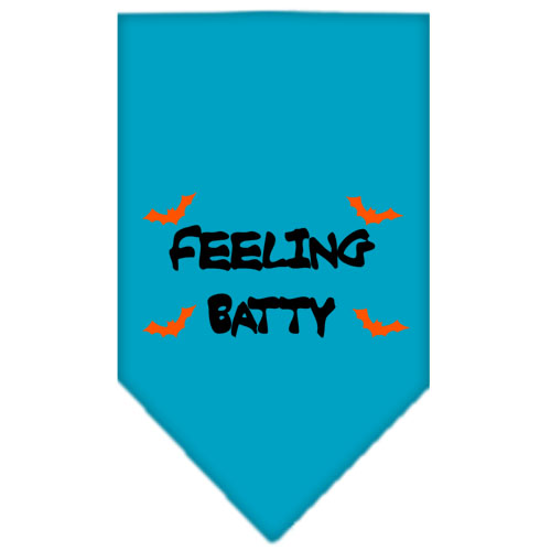 Feeling Batty Screen Print Bandana Turquoise Large GreatEagleInc