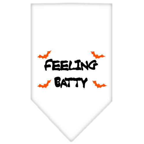 Feeling Batty Screen Print Bandana White Large GreatEagleInc