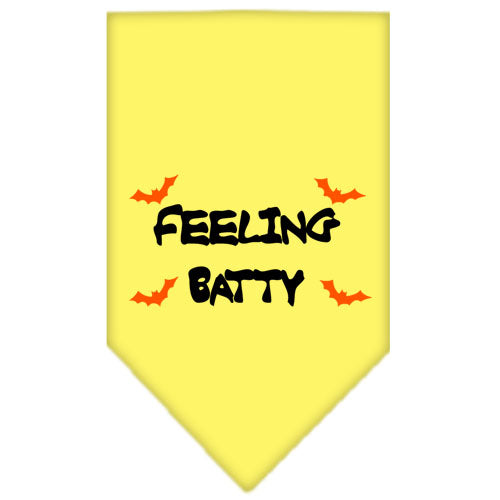 Feeling Batty Screen Print Bandana Yellow Large GreatEagleInc