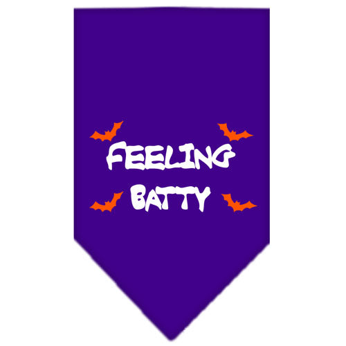 Feeling Batty Screen Print Bandana Purple Small GreatEagleInc