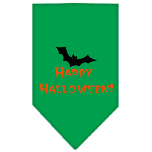 Happy Halloween Screen Print Bandana Emerald Green Small GreatEagleInc