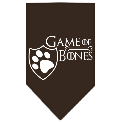 Game Of Bones Siebdruck Bandana Braun Groß