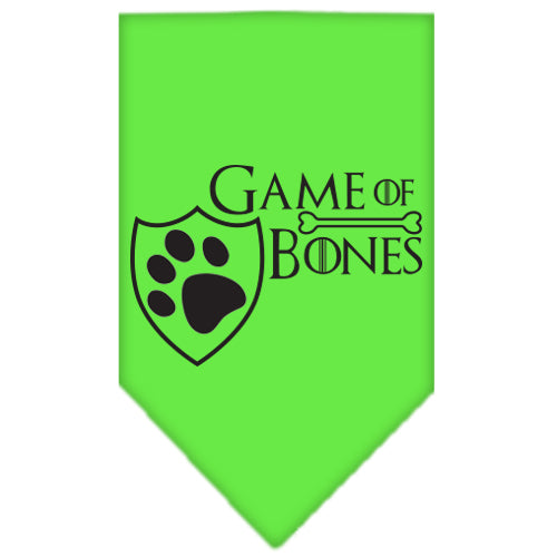 Game Of Bones Screen Print Bandana Lime Green Large Default Title