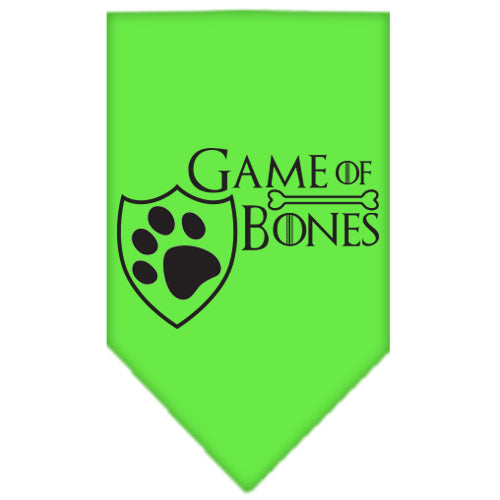 Game Of Bones Siebdruck Bandana Lime Green Large