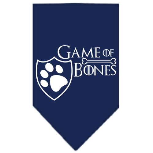 Game Of Bones Siebdruck Bandana Marineblau Groß