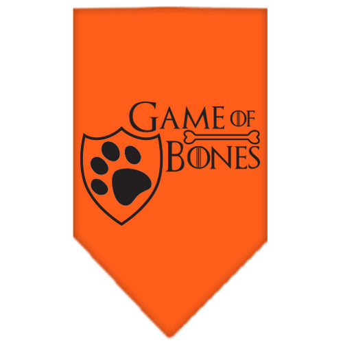 Game Of Bones Screen Print Bandana Orange Large