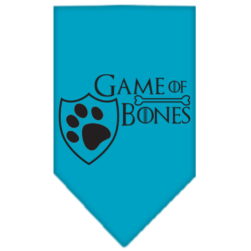 Game Of Bones Screen Print Bandana Turquoise Large