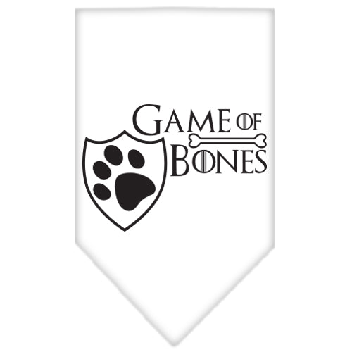 Game Of Bones Screen Print Bandana White Large