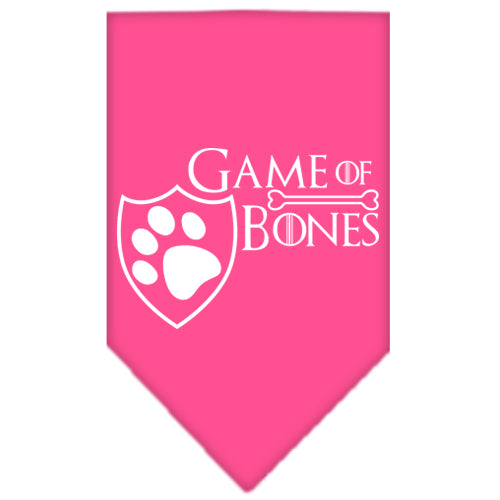 Game Of Bones Siebdruck-Bandana, leuchtend rosa, klein