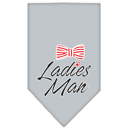 Ladies Man Screen Print Bandana Grey Large Default Title