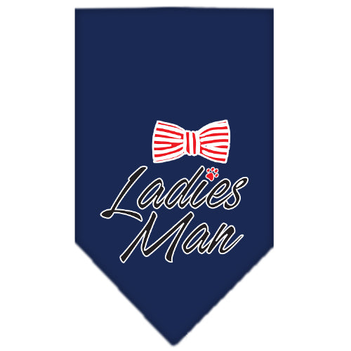 Ladies Man Screen Print Bandana Navy Blue Large Default Title