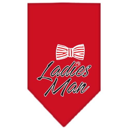 Ladies Man Screen Print Bandana Red Large Default Title