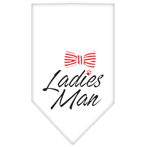 Ladies Man Screen Print Bandana White Large Default Title