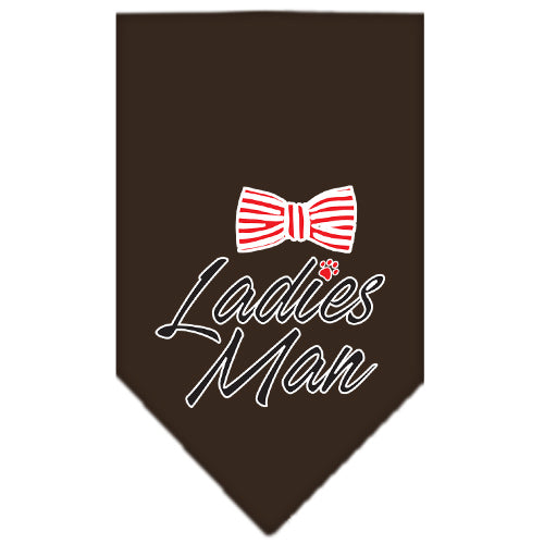 Ladies Man Screen Print Bandana Brown Small Default Title