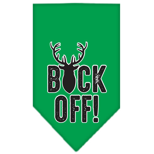 Buck Off Siebdruck-Bandana, Smaragdgrün, groß