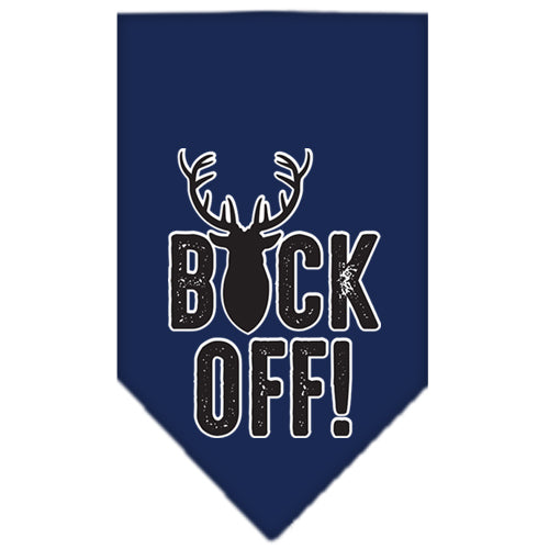 Buck Off Screen Print Bandana Navy Blue Large Default Title