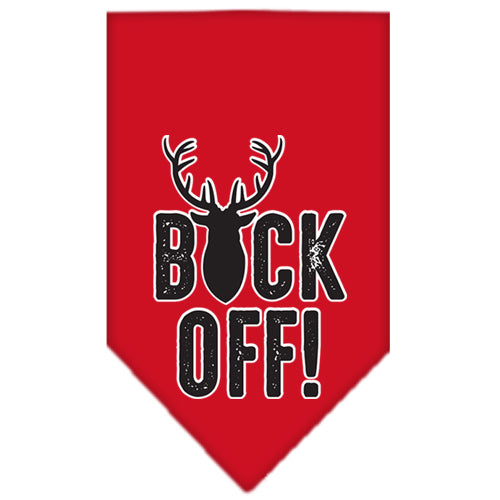 Buck Off Bandana mit Siebdruck, Rot, Größe L