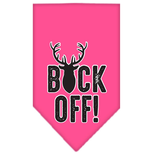 Buck Off Screen Print Bandana Bright Pink Small Default Title