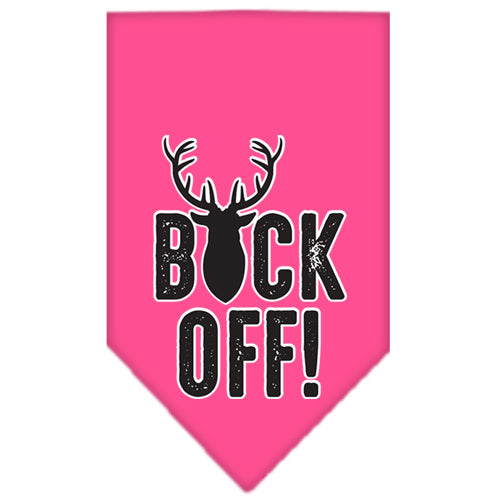 Buck Off Siebdruck-Bandana, leuchtend rosa, klein